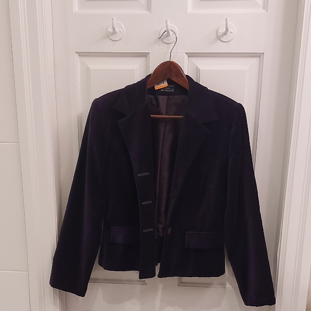 Tailored Overgine Velvet Blazer Jacket